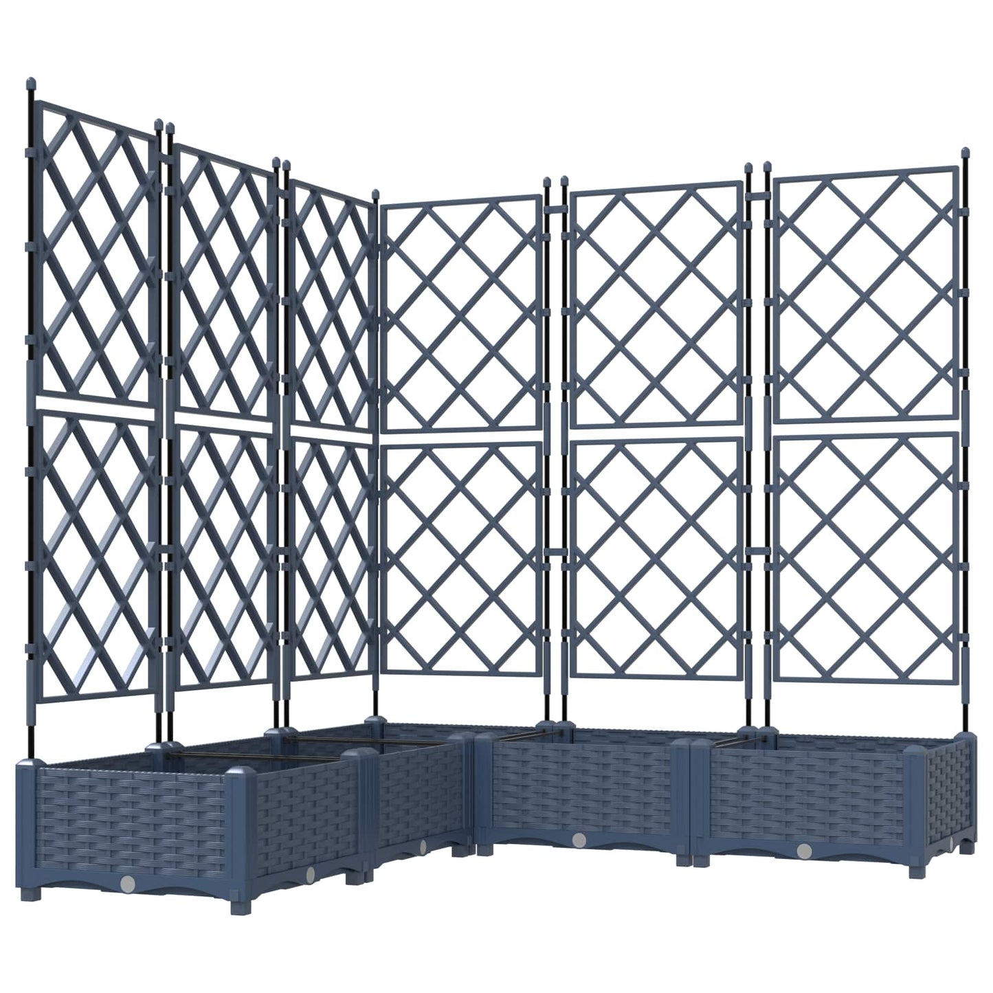 Sodo vazonas 5 pcs Pilka 120 x 120 x 125,5 cm Plastmasė