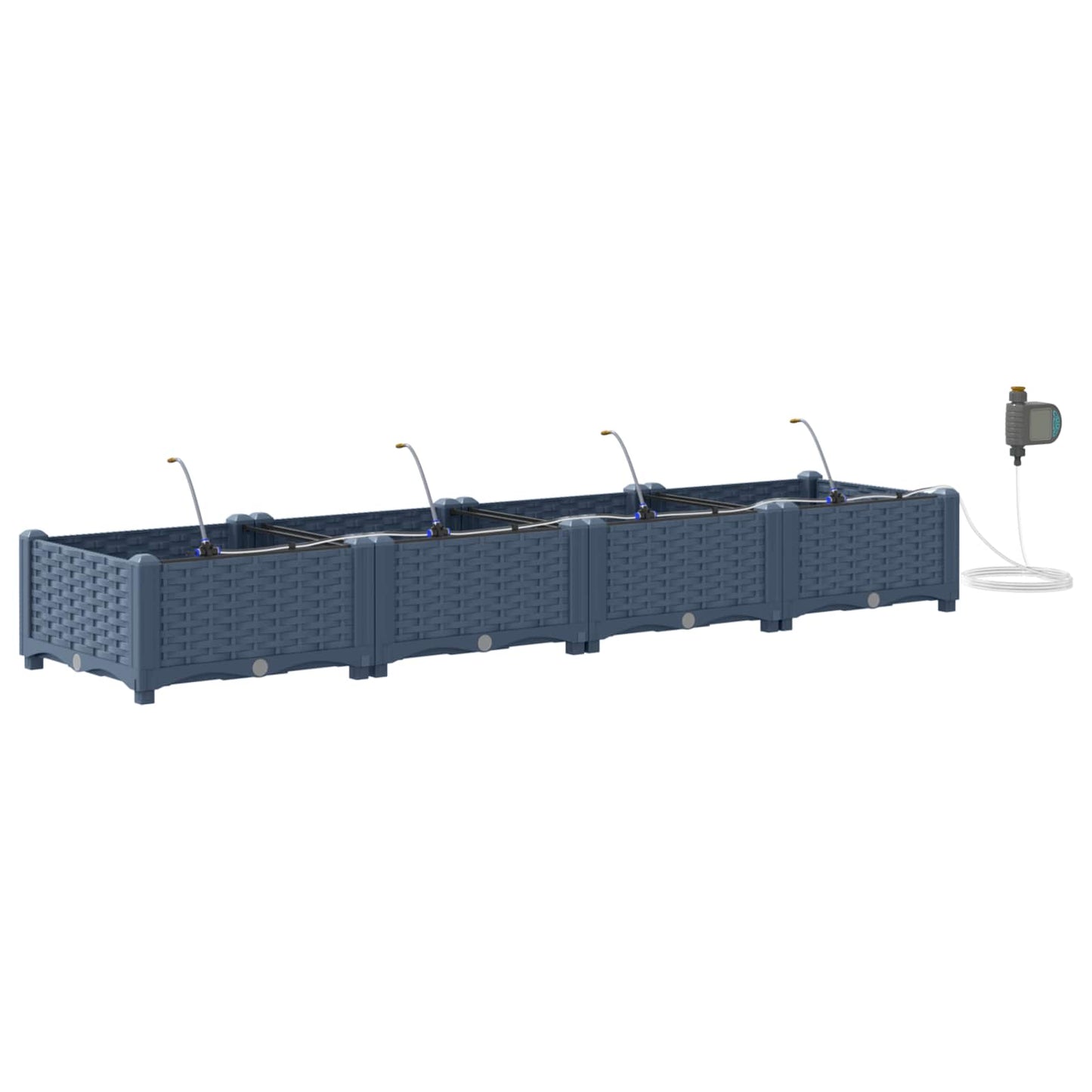 Sodo vazonas 4 pcs Pilka 160 x 40 x 22 cm Plastmasė