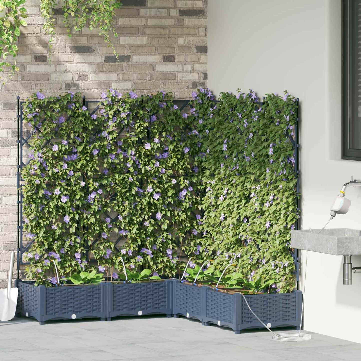 Sodo sodinukai Pilka 120 x 120 x 126 cm Plienas