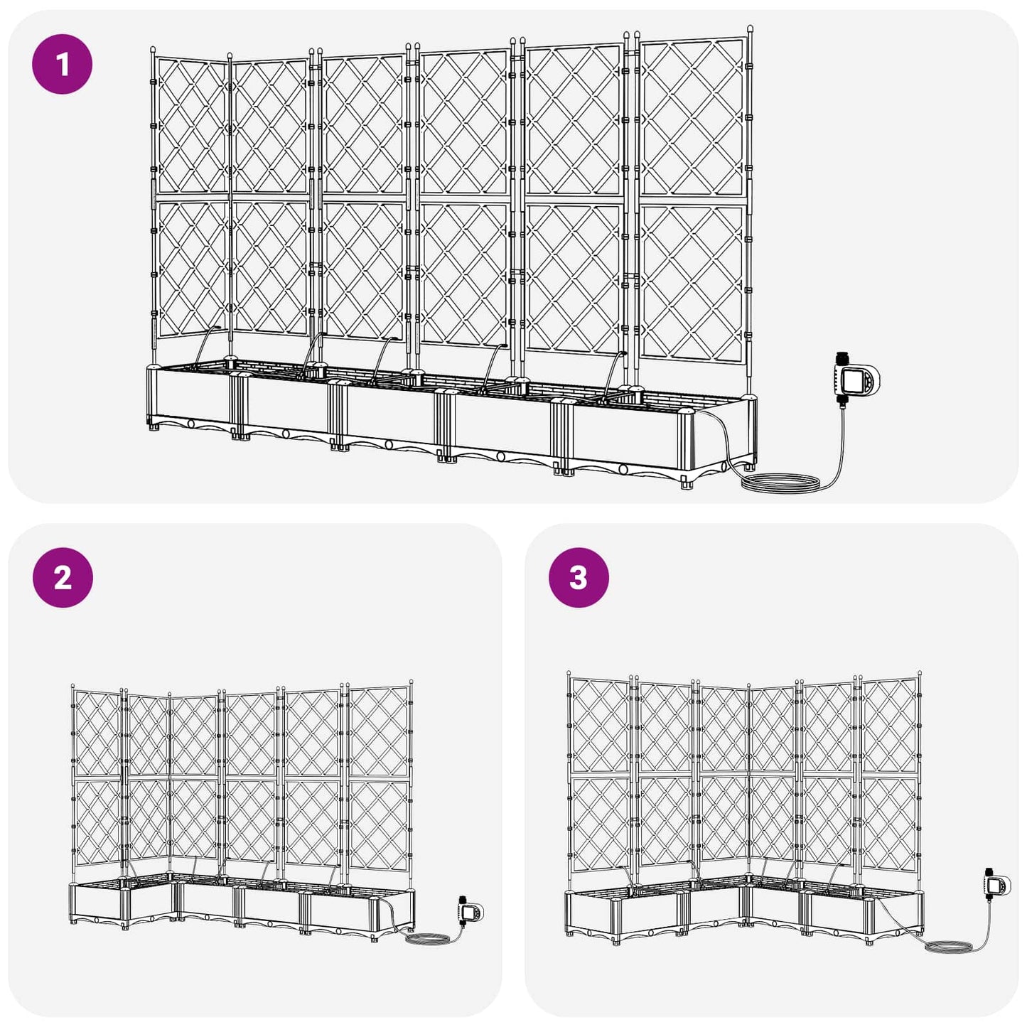Sodo sodinukai Pilka 120 x 120 x 126 cm Plienas