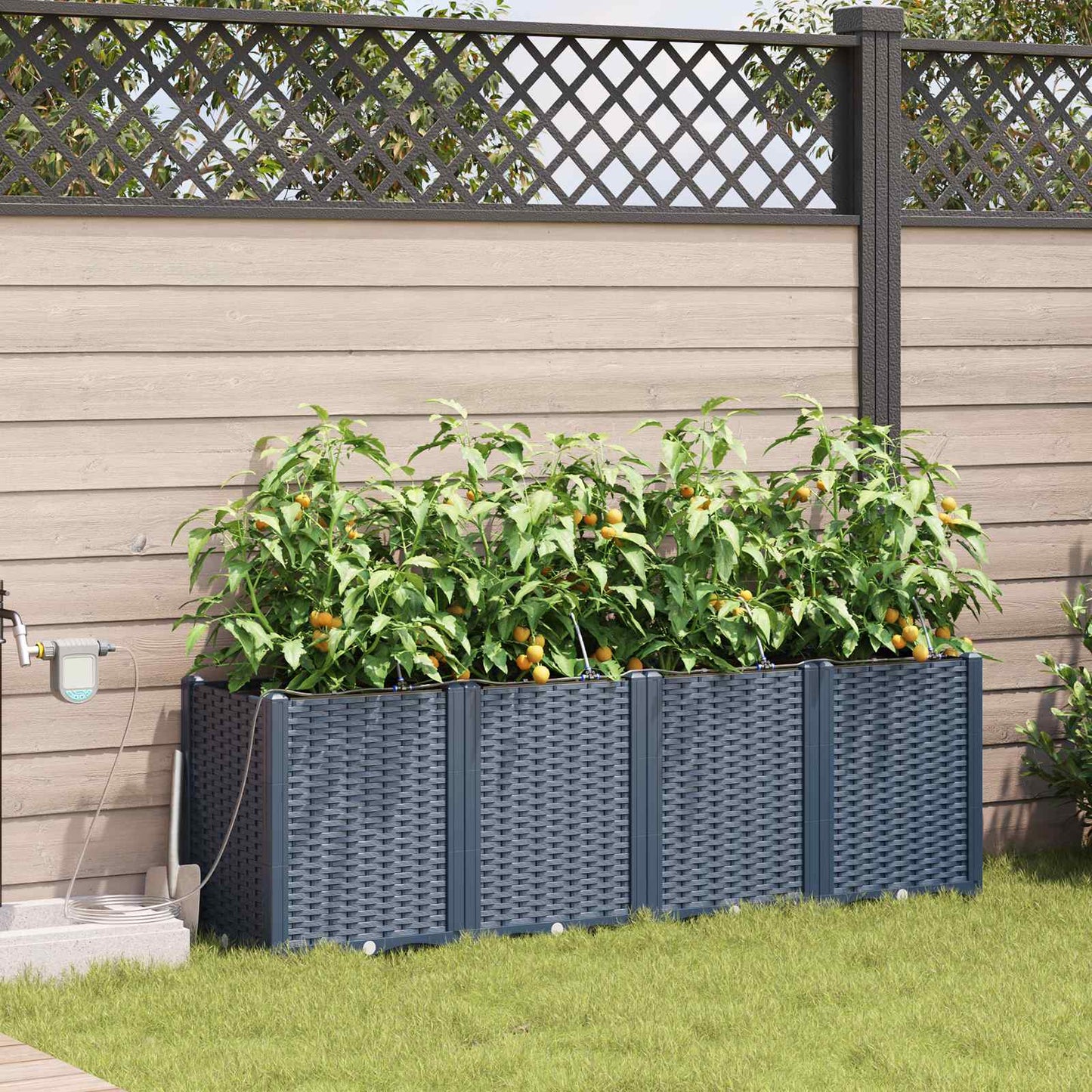 Sodo sodinukai Pilka 160 x 40 x 52 cm Plienas