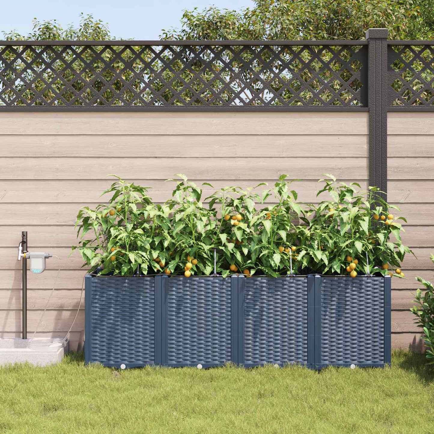Sodo sodinukai Pilka 160 x 40 x 52 cm Plienas