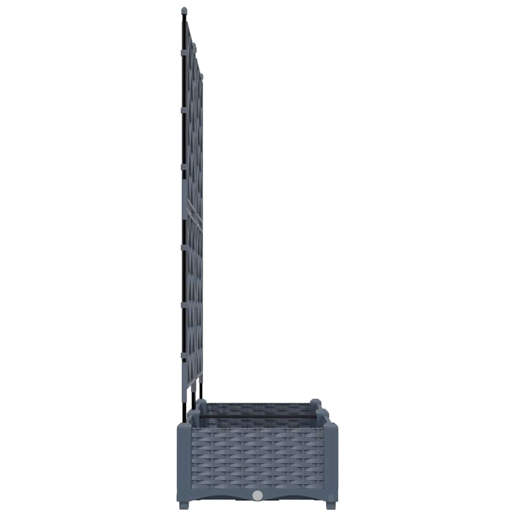 Sodo vazonas 2 pcs Šviesiai Pilka 80 x 40 x 125,5 cm Plastmasė