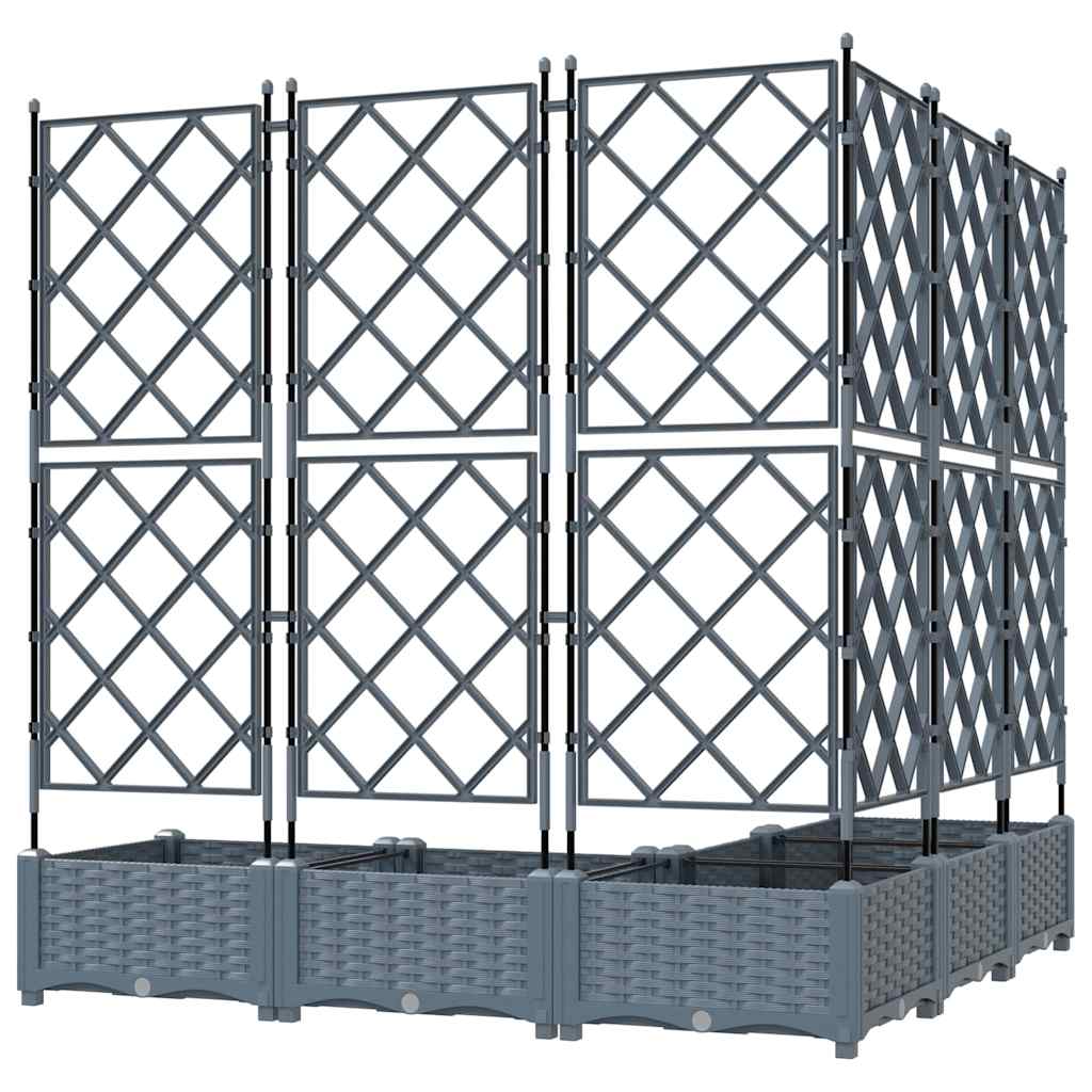 Sodo vazonas 5 pcs Šviesiai Pilka 120 x 120 x 125,5 cm