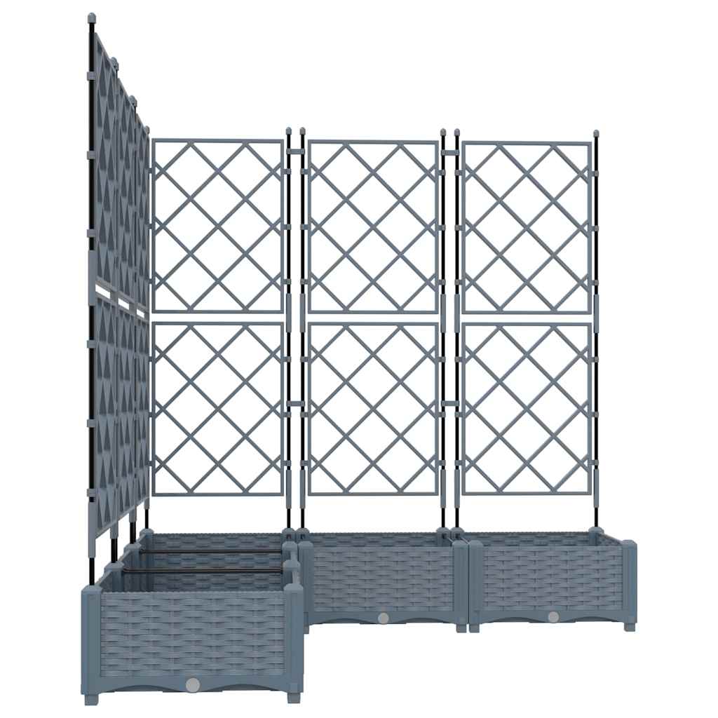 Sodo vazonas 5 pcs Šviesiai Pilka 120 x 120 x 125,5 cm