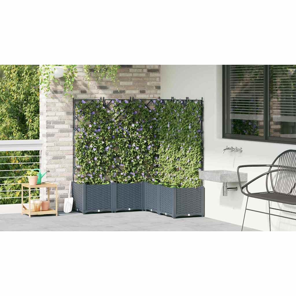 Sodo vazonas 5 pcs Šviesiai Pilka 120 x 120 x 143 cm Plastmasė