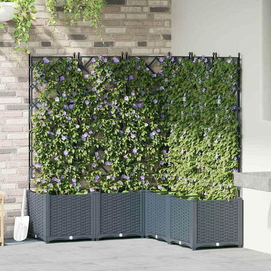 Sodo vazonas 5 pcs Šviesiai Pilka 120 x 120 x 143 cm Plastmasė