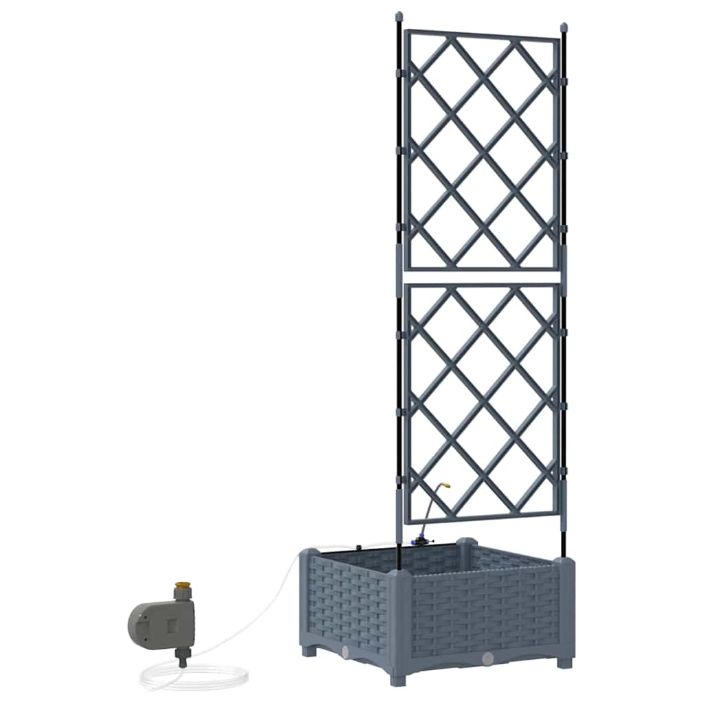 Sodo vazonas Šviesiai Pilka 40 x 40 x 126 cm Plastmasė
