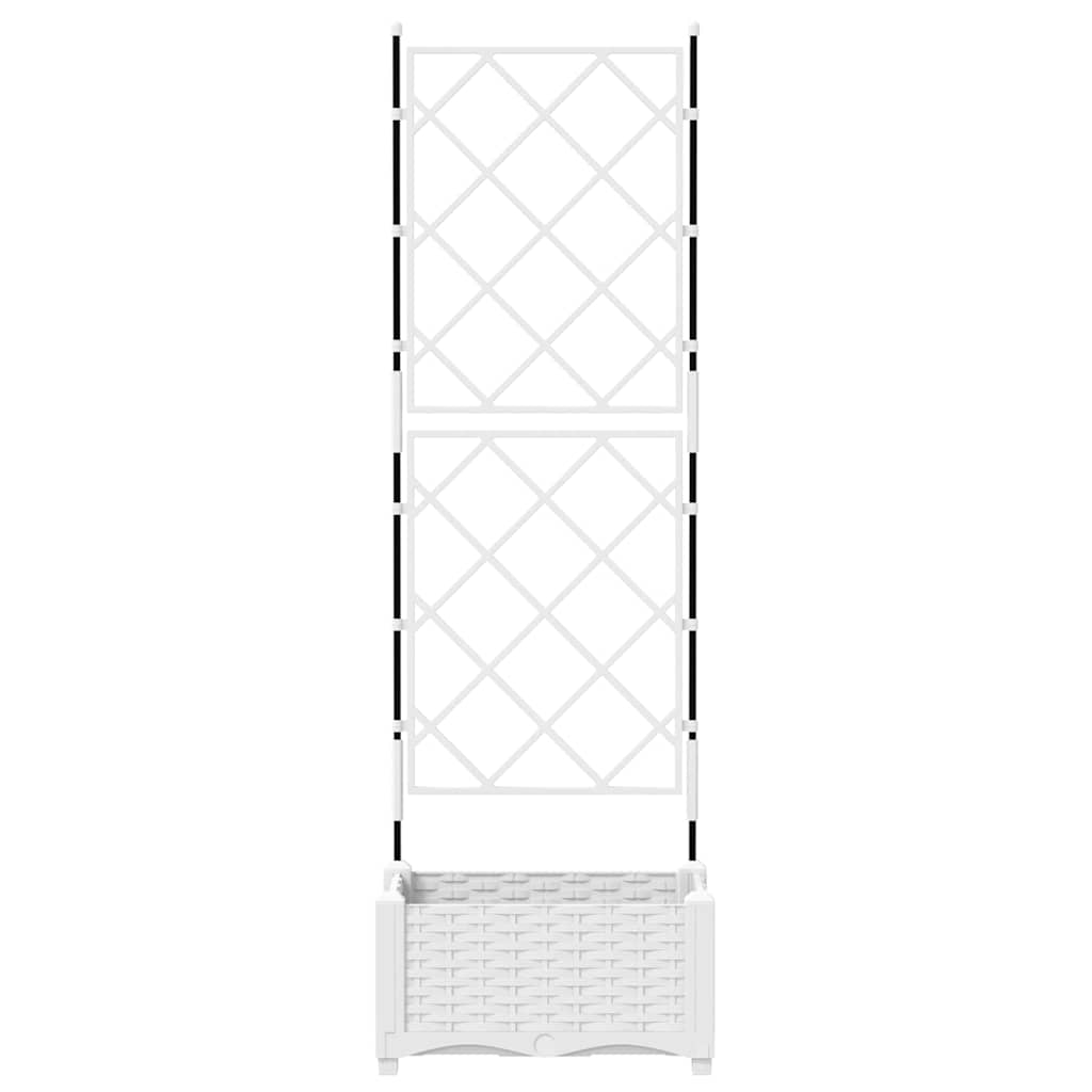 Sodo vazonas Baltas 40 x 40 x 125,5 cm Plastmasė