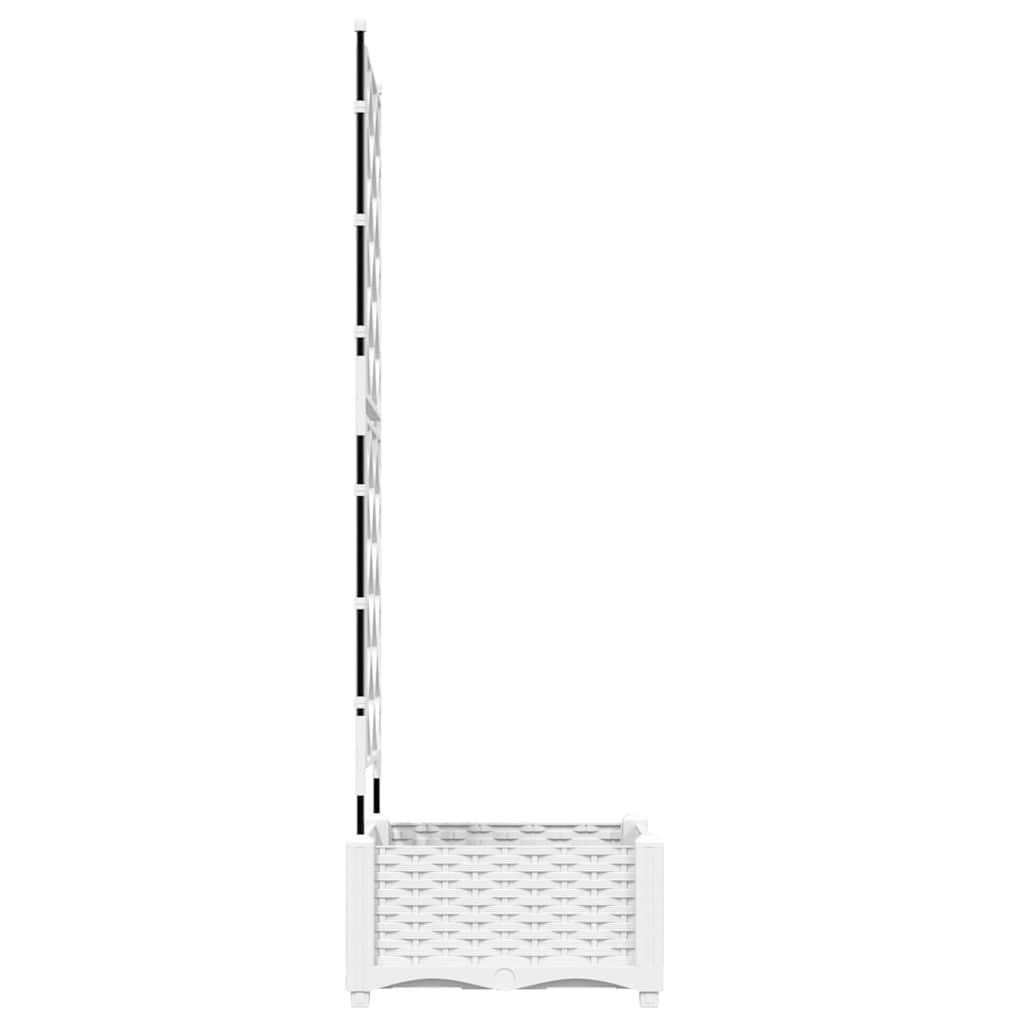 Sodo vazonas Baltas 40 x 40 x 125,5 cm Plastmasė