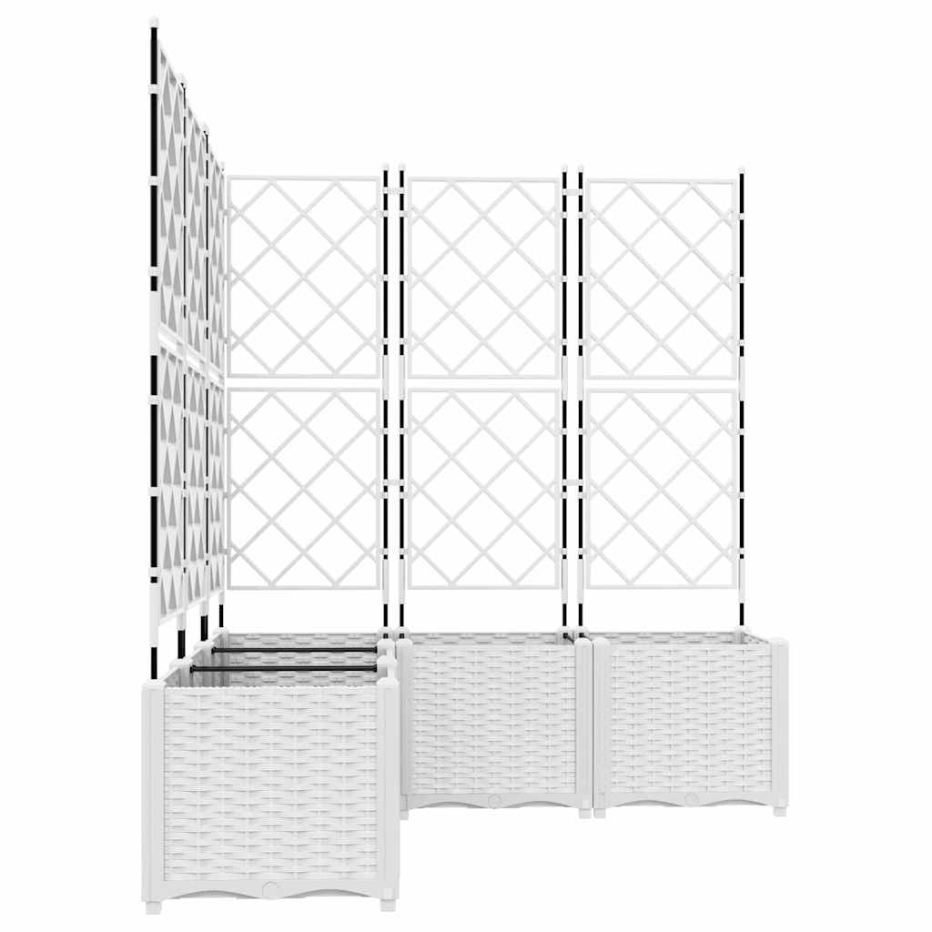 Sodo vazonas 5 pcs Baltas 120 x 120 x 143 cm Plastmasė