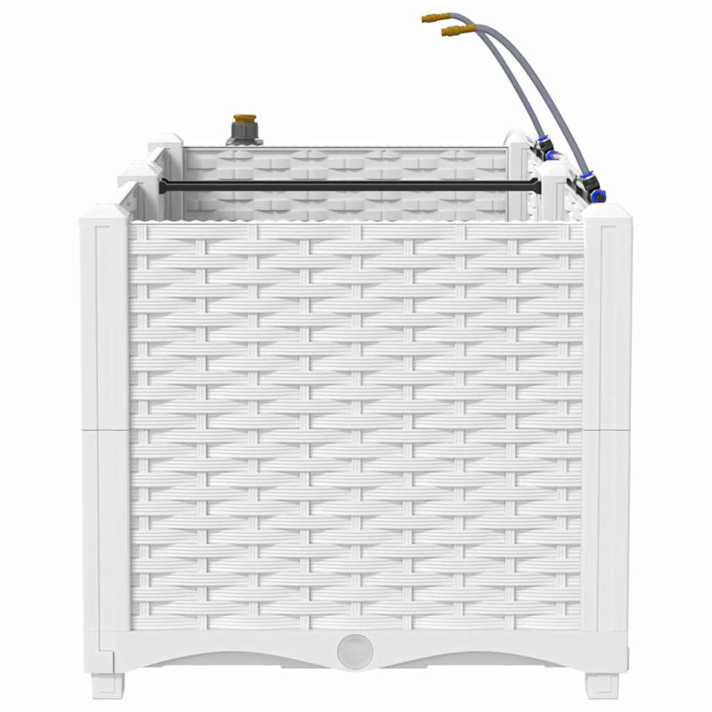 Sodo vazonas 2 pcs Baltas Plastmasė