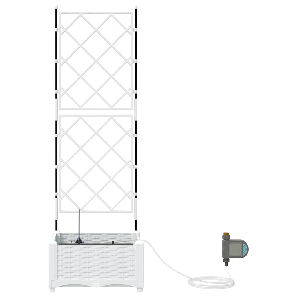 Sodo vazonas Baltas 40 x 40 x 126 cm Plastmasė
