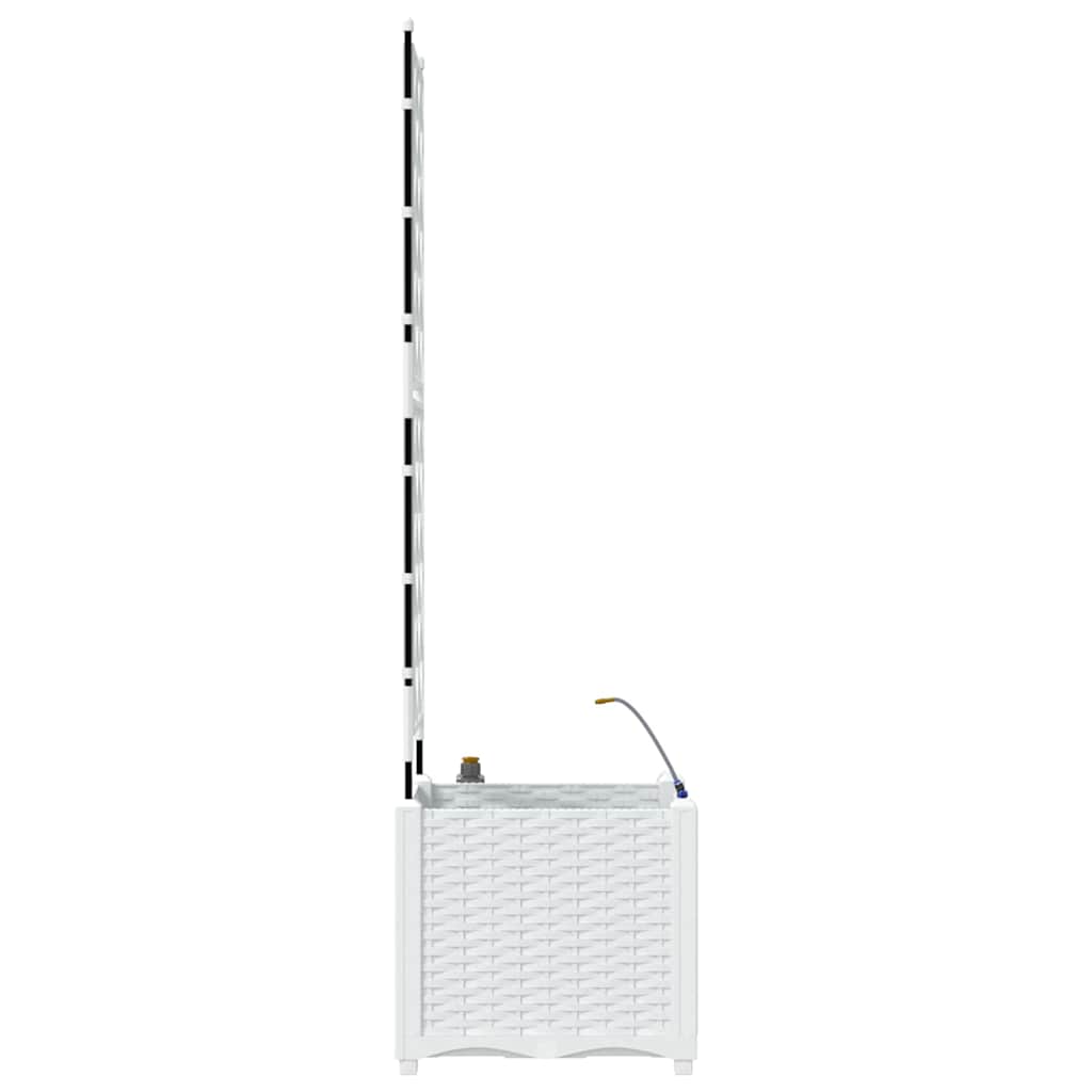 Sodo vazonas Baltas 40 x 40 x 142 cm Plastmasė