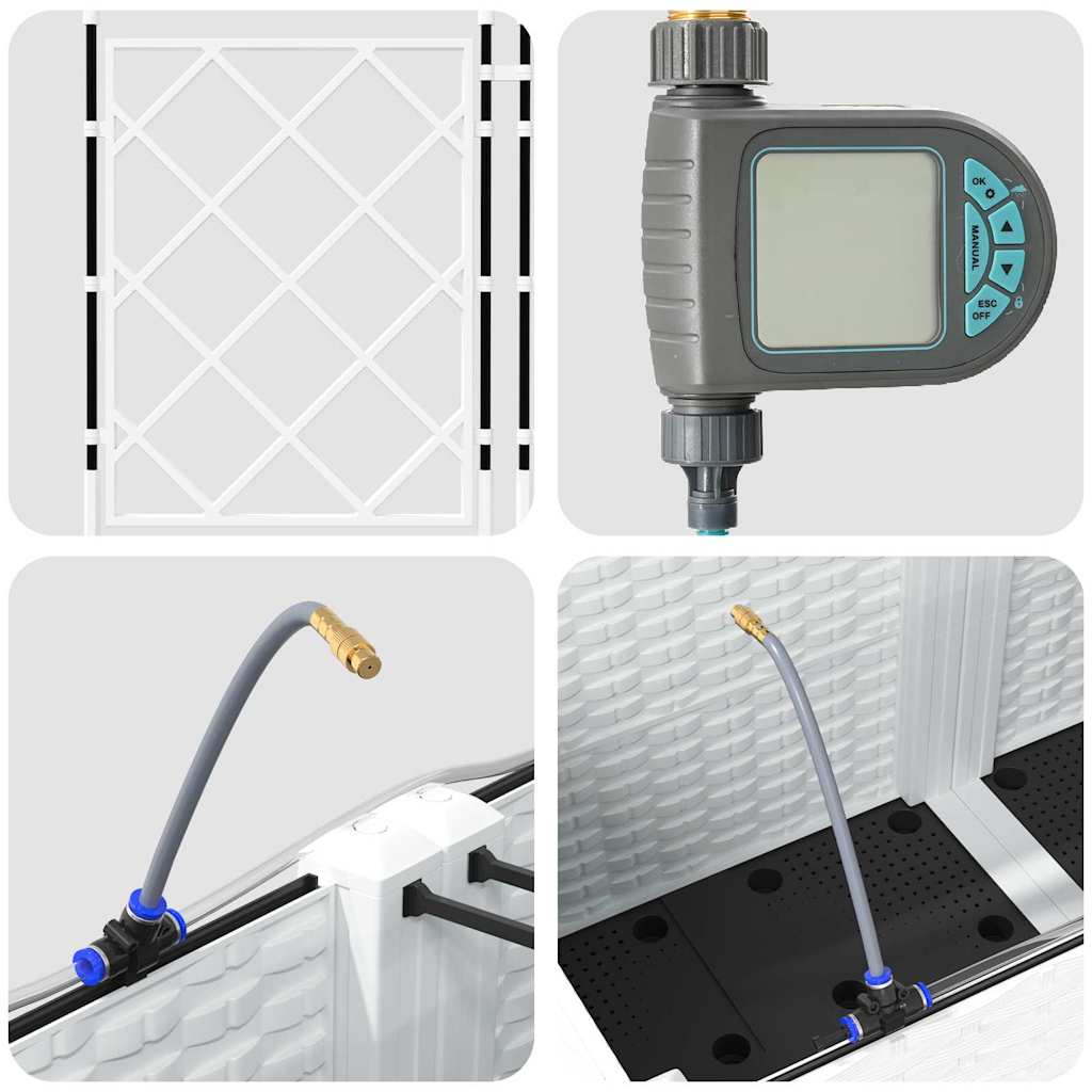 Sodo sodinukai Balta 80 x 80 x 142 cm Plienas