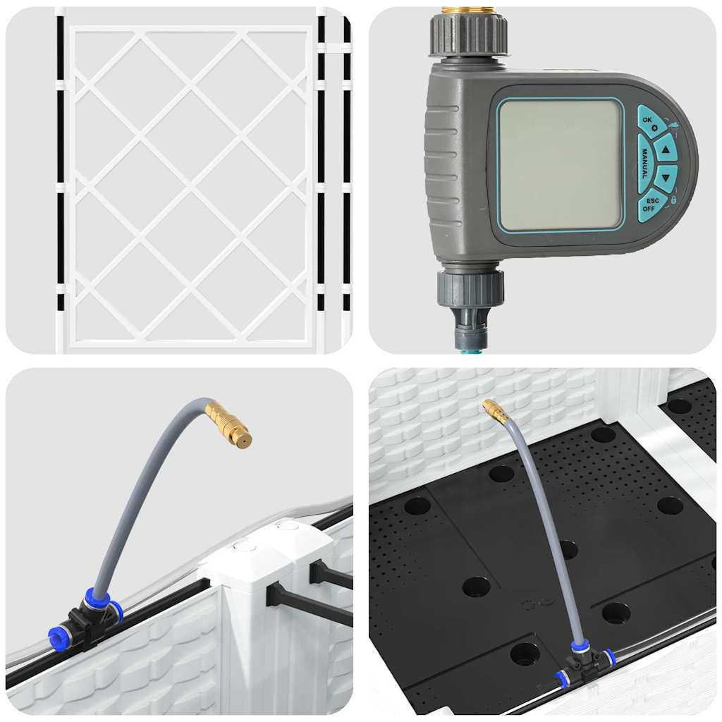 Sodo vazonas 5 pcs Baltas Plastmasė