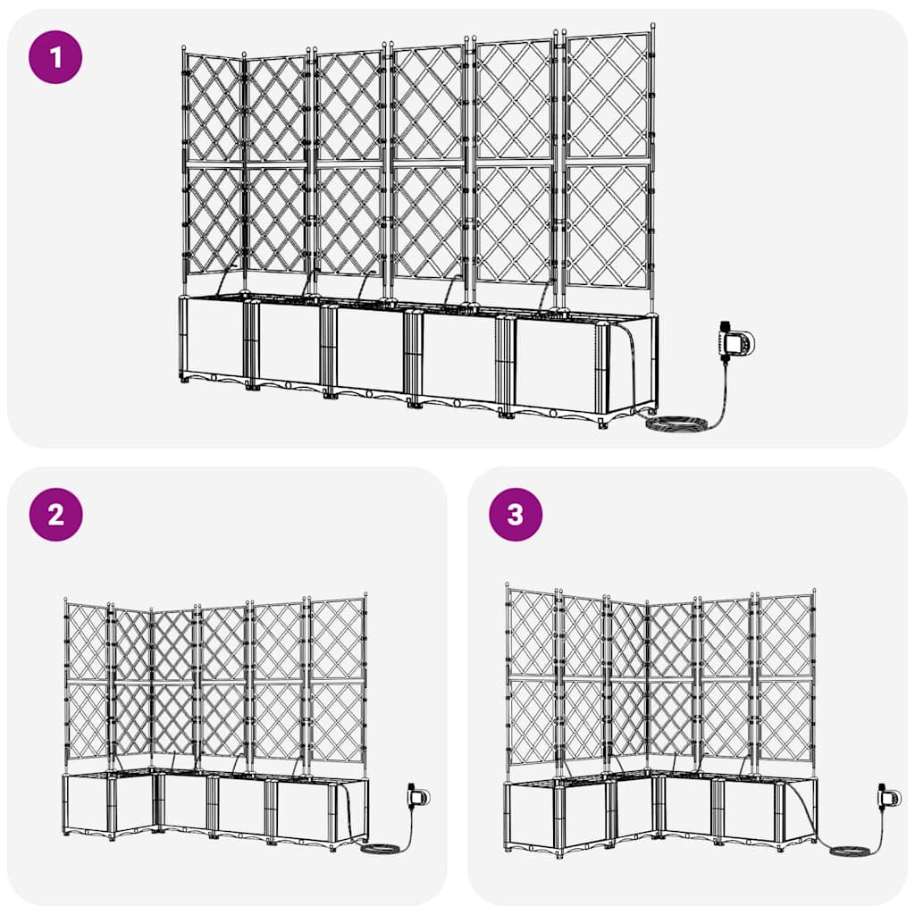 Sodo vazonas 5 pcs Baltas Plastmasė