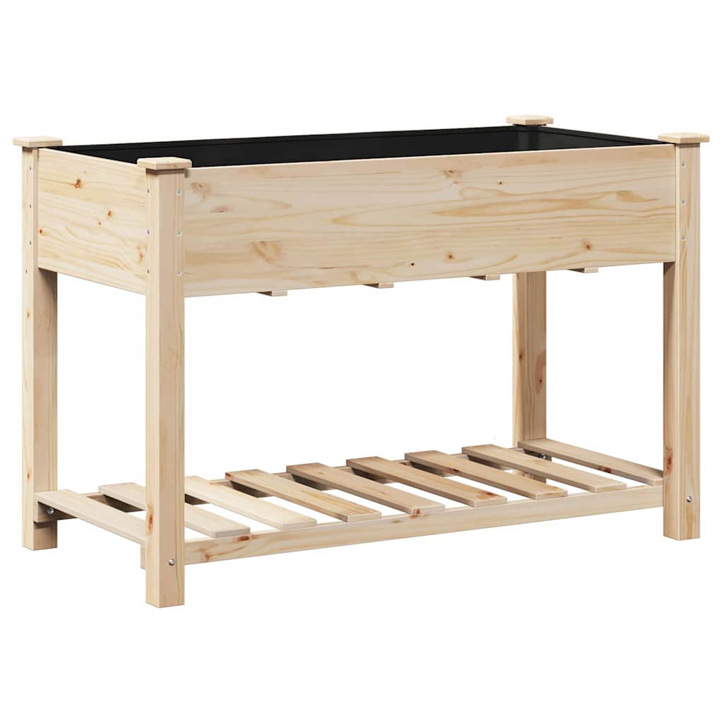 Sodo vazonas Smėlio 115 x 59 x 76,5 cm Kietasis pušinis medis