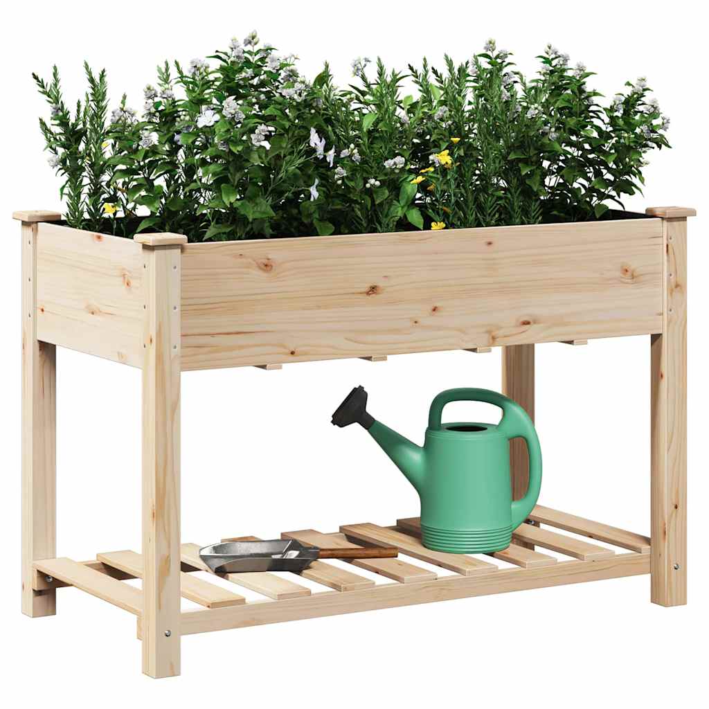 Sodo vazonas Smėlio 115 x 59 x 76,5 cm Kietasis pušinis medis