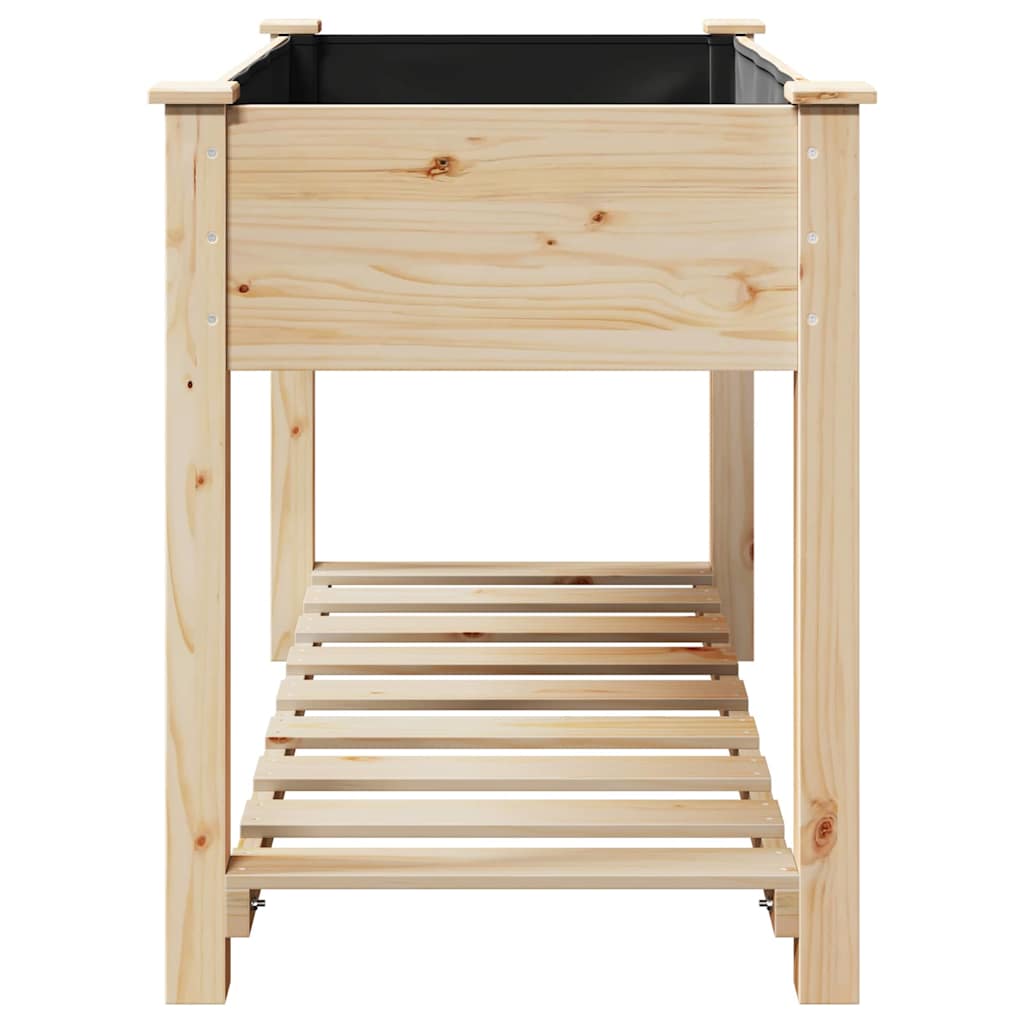 Sodo vazonas Smėlio 115 x 59 x 76,5 cm Kietasis pušinis medis