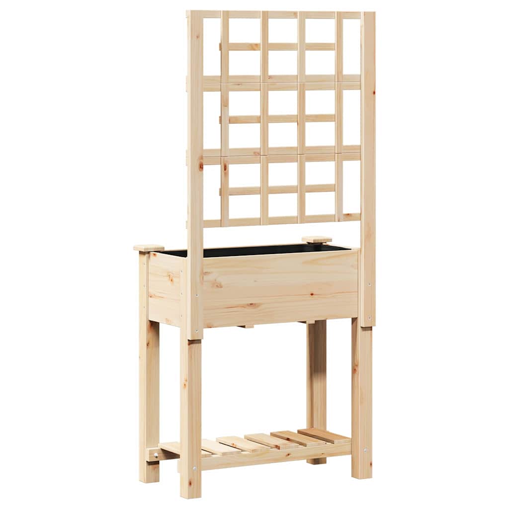 Sodo vazonas Smėlio 71 x 38 x 152 cm Kietasis pušinis medis
