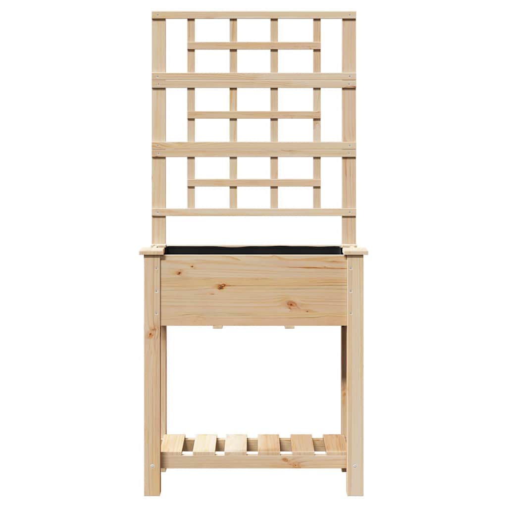 Sodo vazonas Smėlio 71 x 38 x 152 cm Kietasis pušinis medis