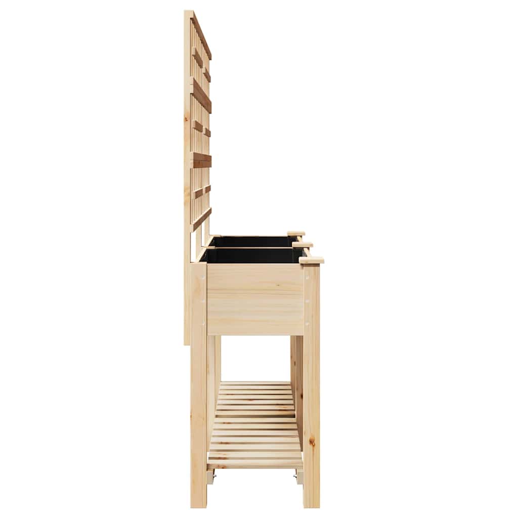 Sodo vazonas Smėlio 161 x 46 x 152,5 cm Kietasis pušinis medis