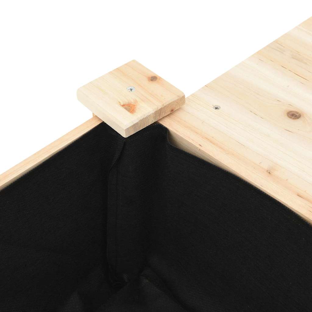 Sodo vazonas Smėlio 111 x 37 x 76,5 cm Kietasis pušinis medis