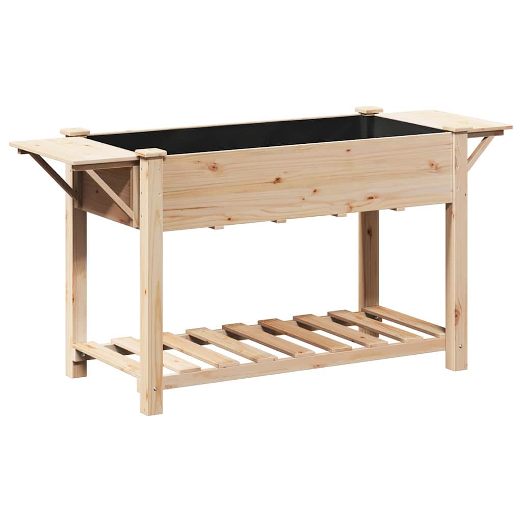 Sodo vazonas Smėlio 155 x 59 x 76,5 cm Kietasis pušinis medis