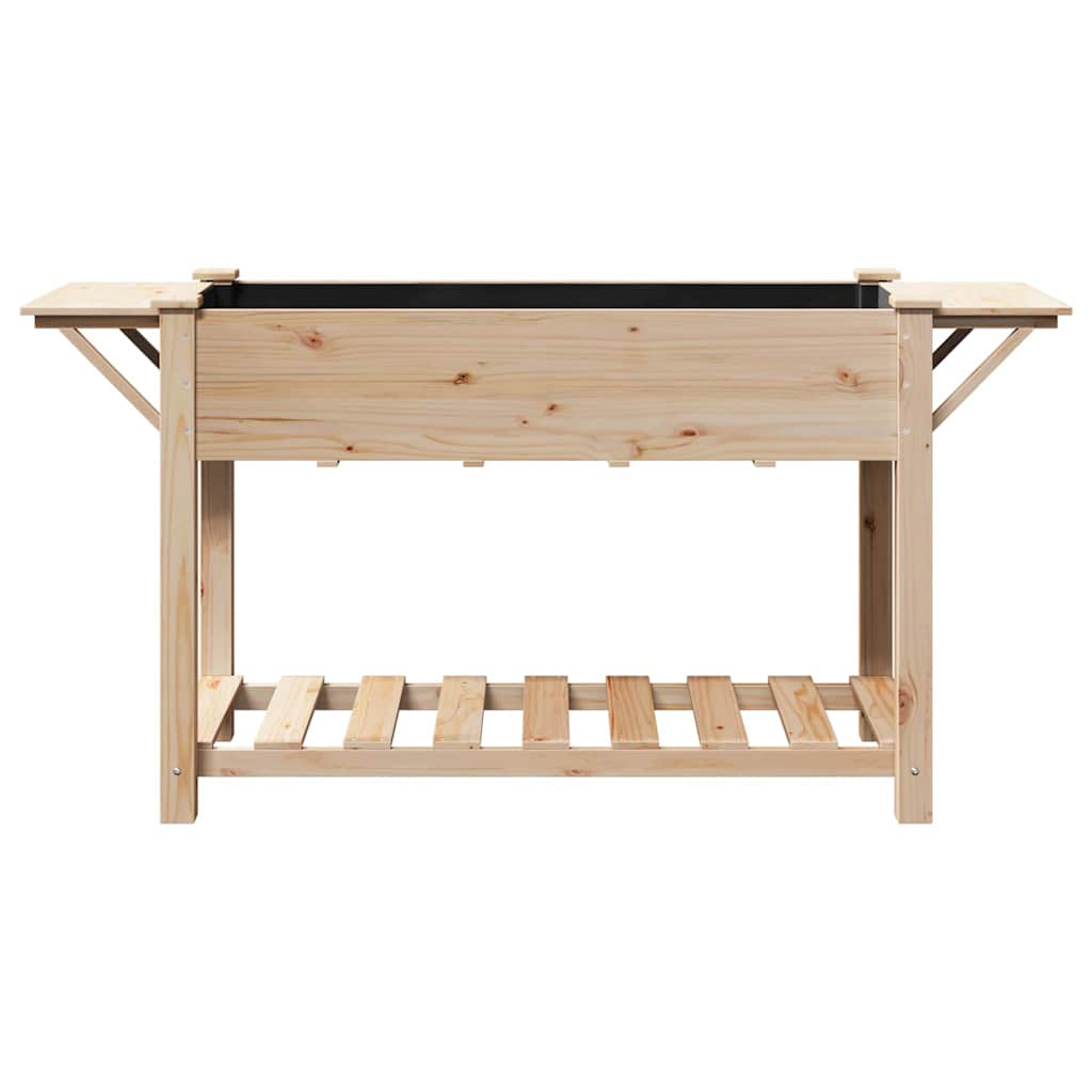 Sodo vazonas Smėlio 155 x 59 x 76,5 cm Kietasis pušinis medis