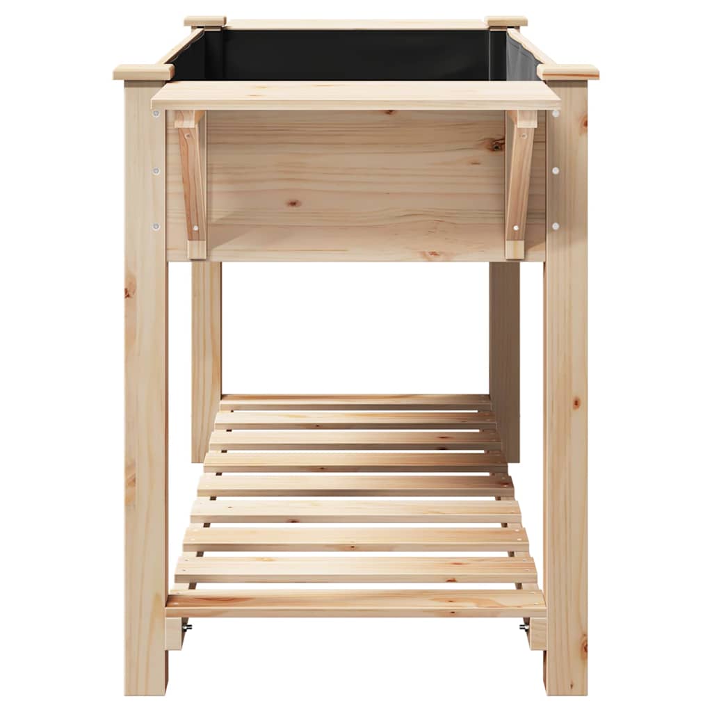 Sodo vazonas Smėlio 155 x 59 x 76,5 cm Kietasis pušinis medis