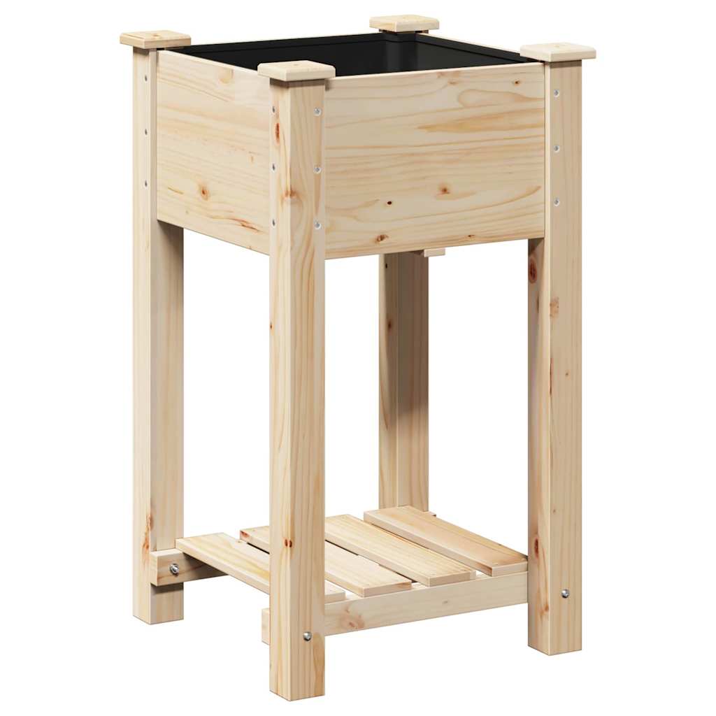 Sodo vazonas Smėlio 45 x 45 x 76,5 cm Kietasis pušinis medis