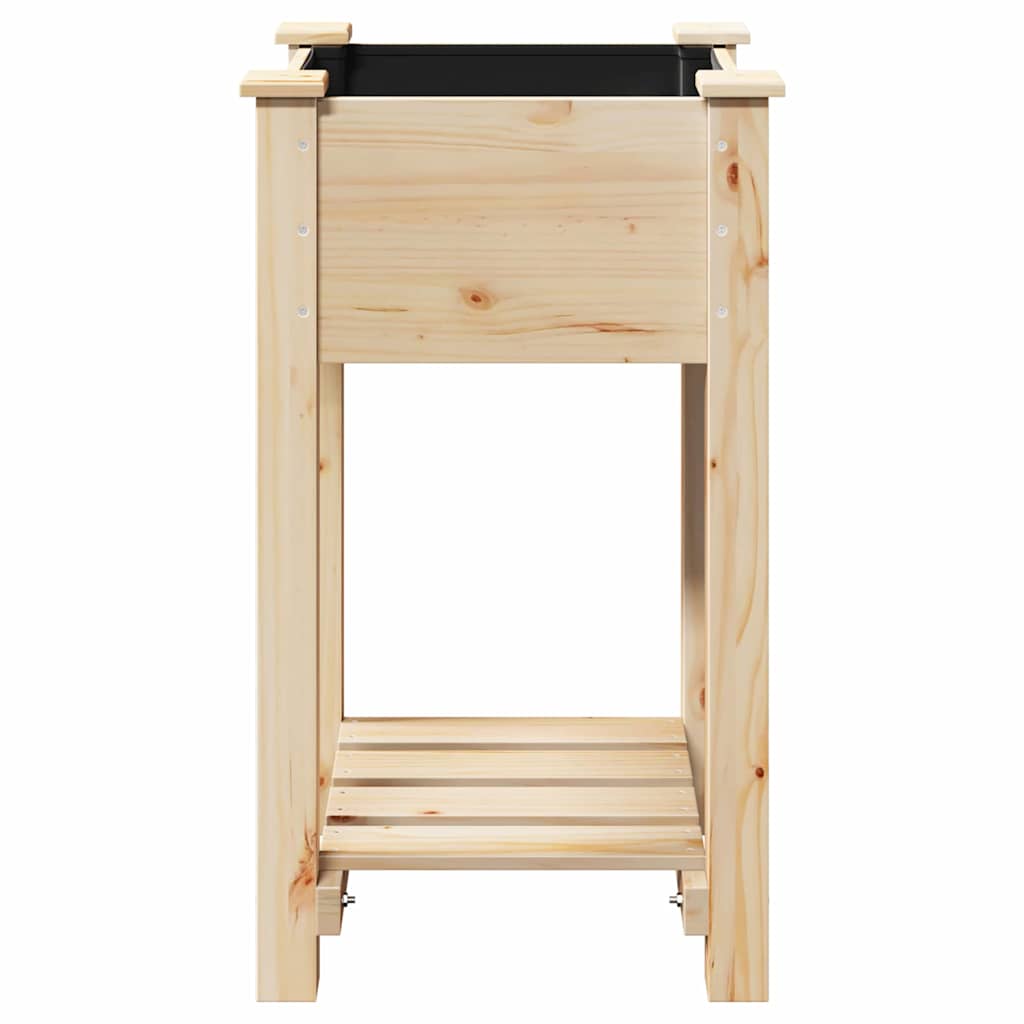 Sodo vazonas Smėlio 45 x 45 x 76,5 cm Kietasis pušinis medis