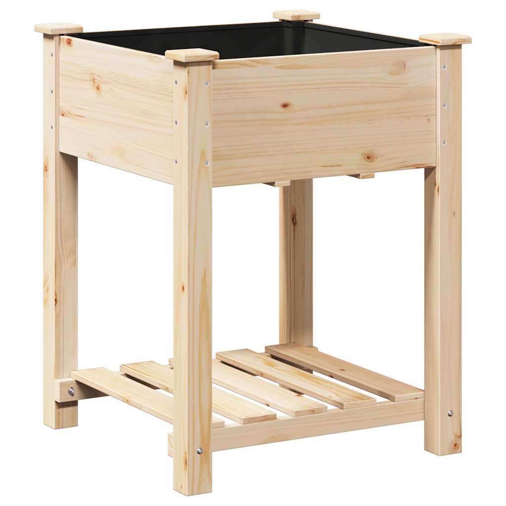 Sodo vazonas Smėlio 60,5 x 60 x 76,5 cm Kietasis pušinis medis