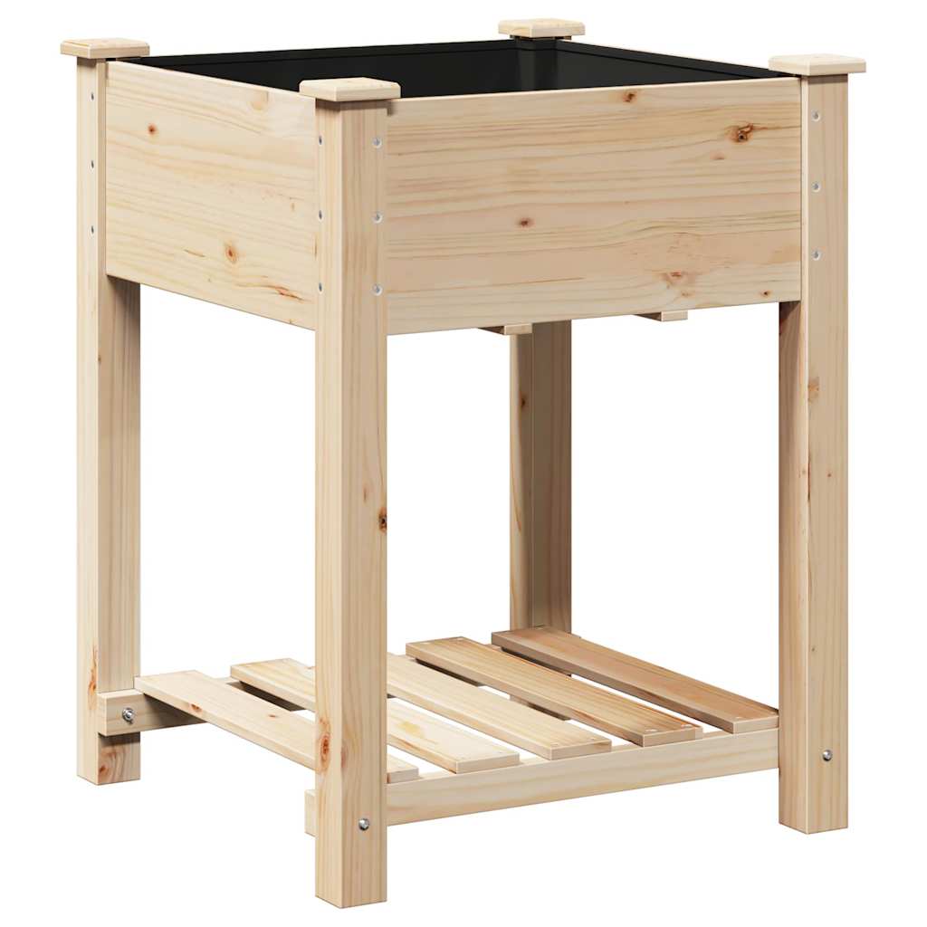 Sodo vazonas Smėlio 60,5 x 60 x 76,5 cm Kietasis pušinis medis