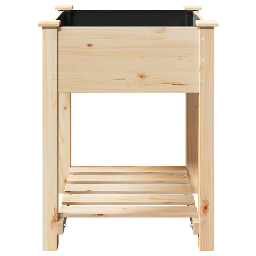 Sodo vazonas Smėlio 60,5 x 60 x 76,5 cm Kietasis pušinis medis