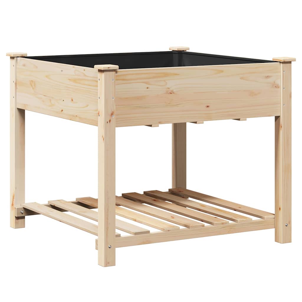 Sodo vazonas Smėlio 90 x 90 x 76,5 cm Kietasis pušinis medis