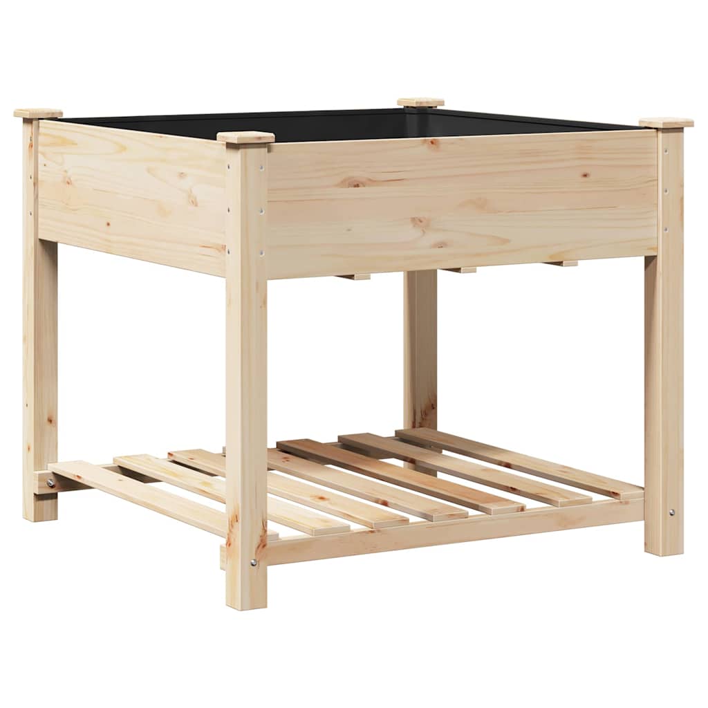 Sodo vazonas Smėlio 90 x 90 x 76,5 cm Kietasis pušinis medis