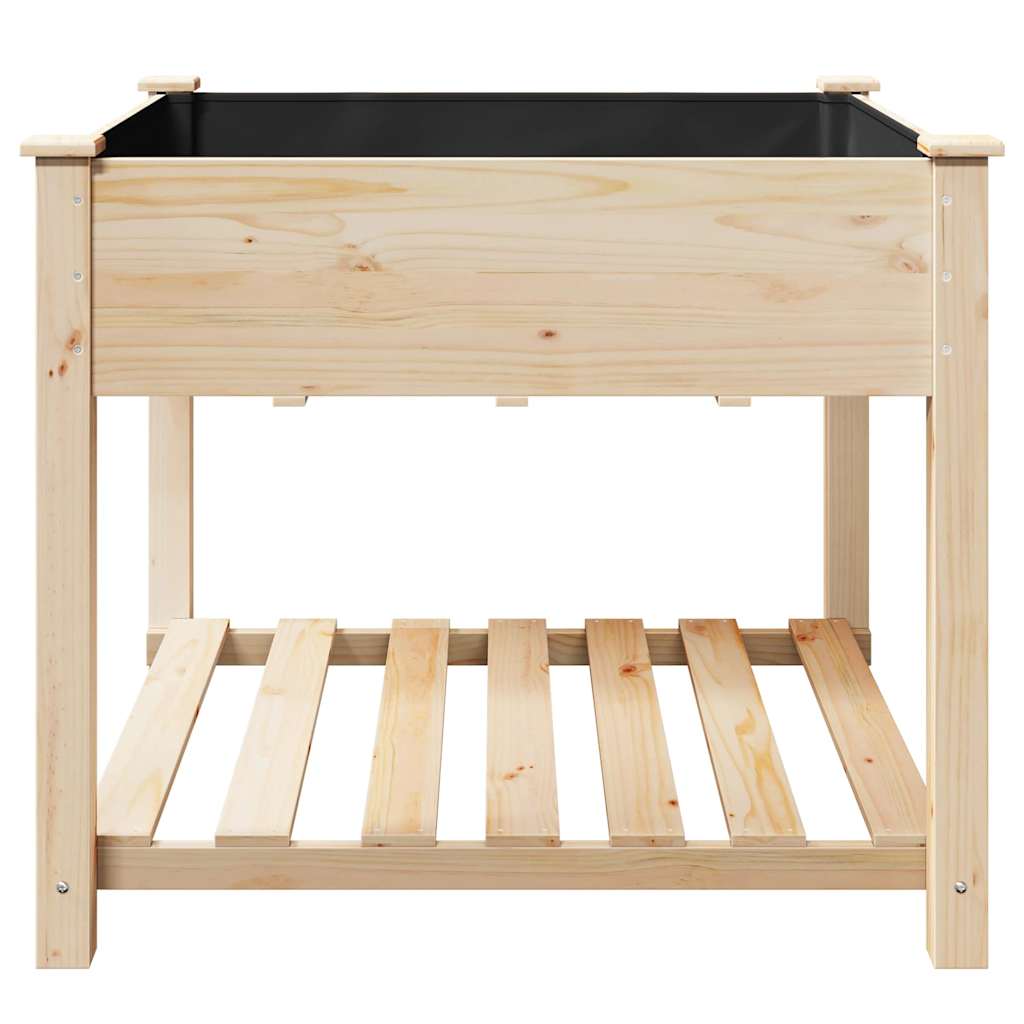 Sodo vazonas Smėlio 90 x 90 x 76,5 cm Kietasis pušinis medis