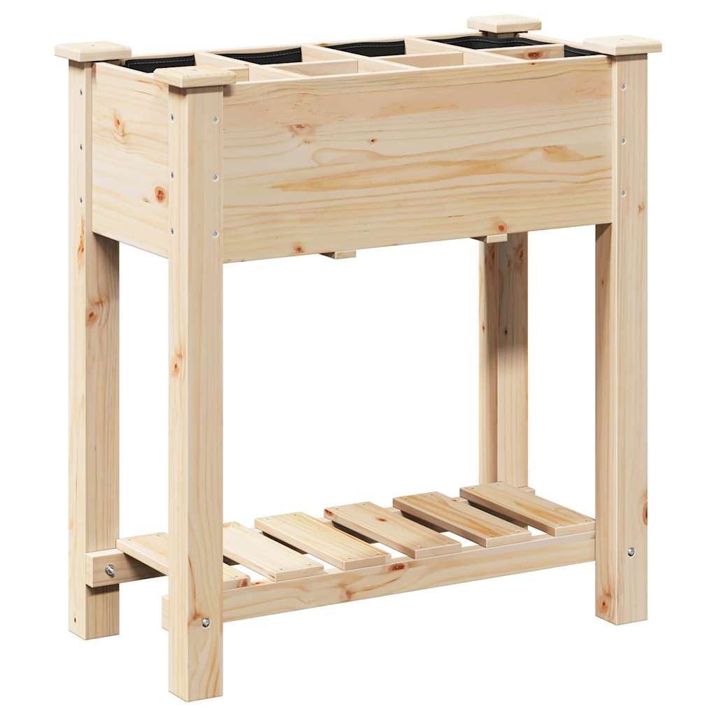 Sodo vazonas Smėlio 71 x 37 x 76,5 cm Kietasis pušinis medis