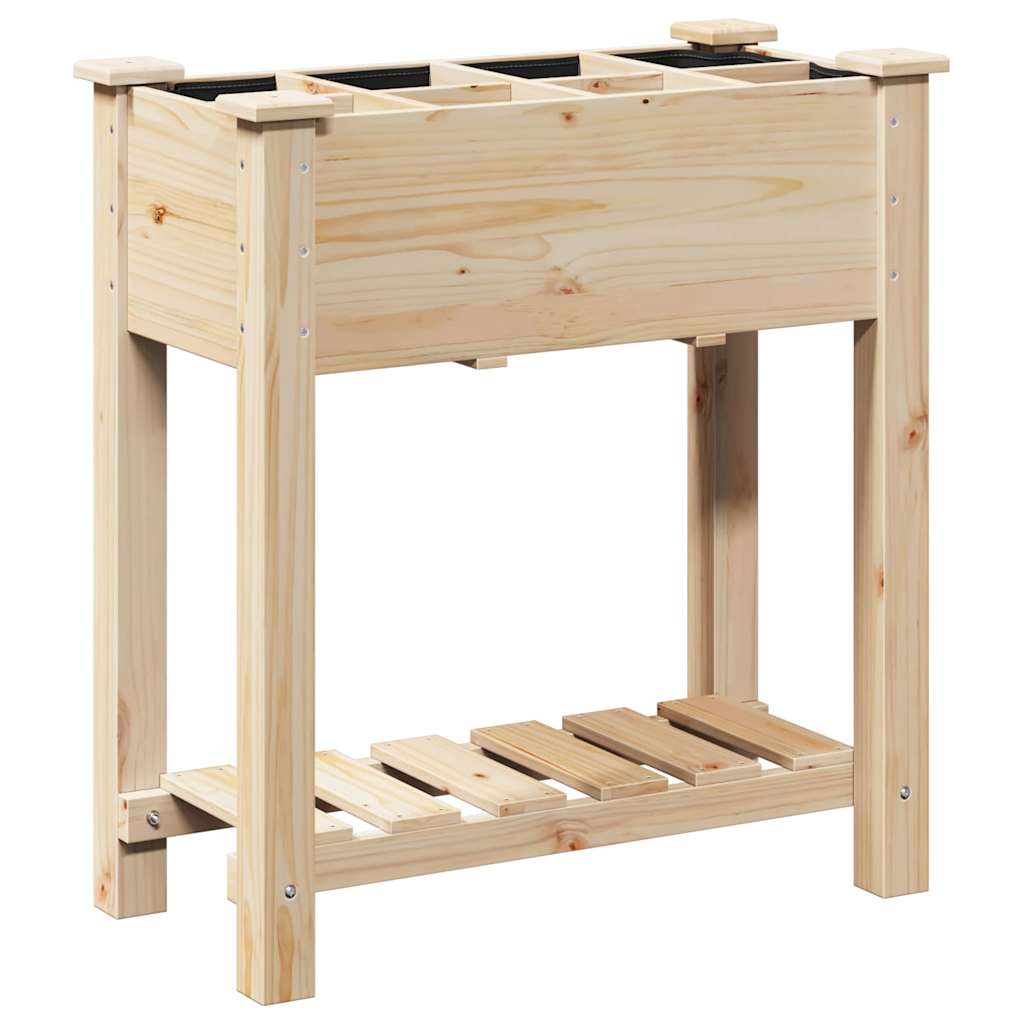 Sodo vazonas Smėlio 71 x 37 x 76,5 cm Kietasis pušinis medis