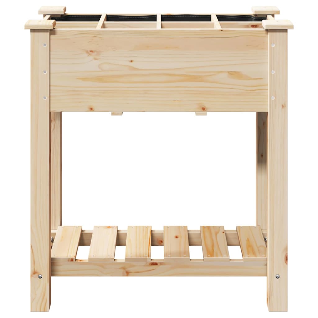 Sodo vazonas Smėlio 71 x 37 x 76,5 cm Kietasis pušinis medis