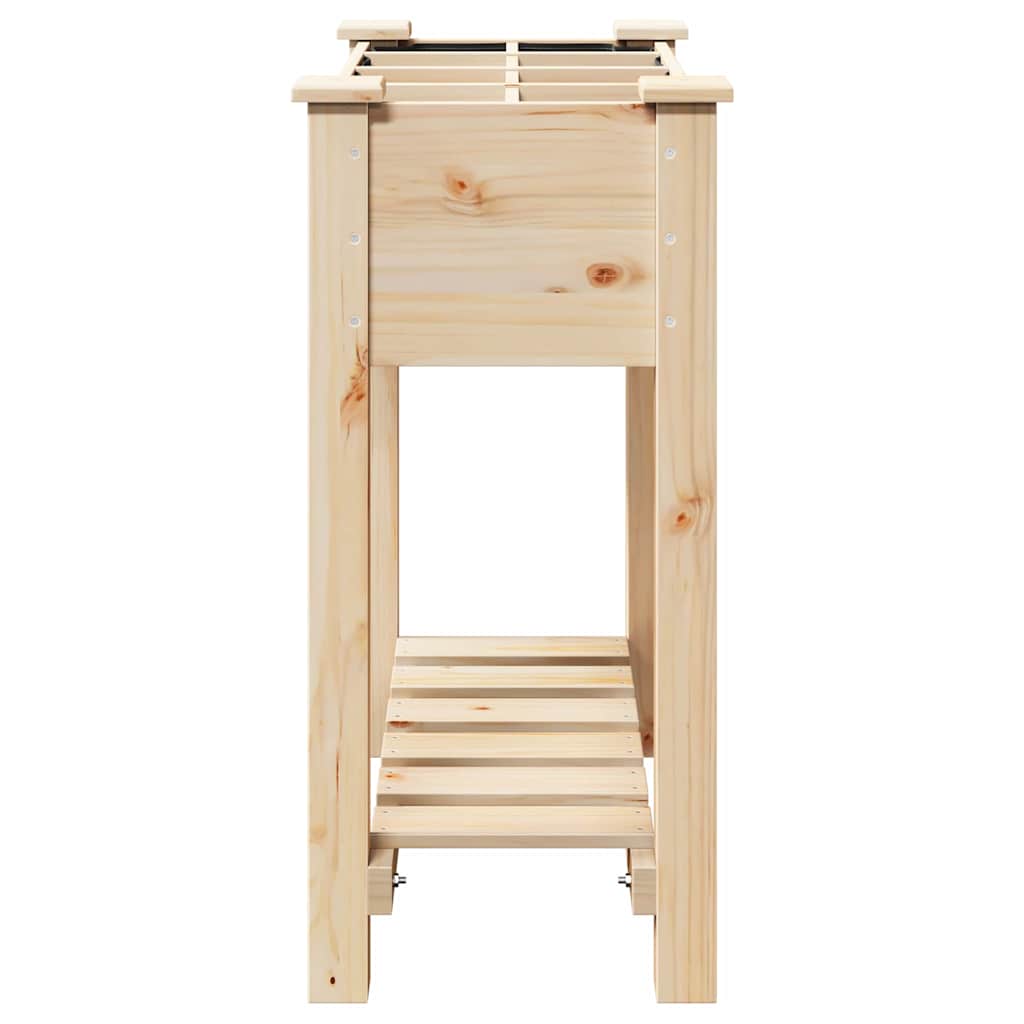 Sodo vazonas Smėlio 71 x 37 x 76,5 cm Kietasis pušinis medis