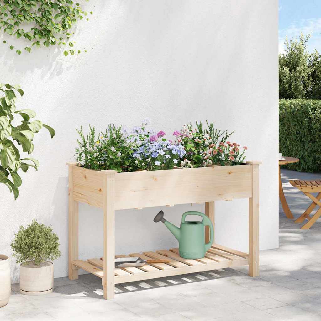 Sodo vazonas Smėlio 115 x 59 x 76,5 cm Kietasis pušinis medis