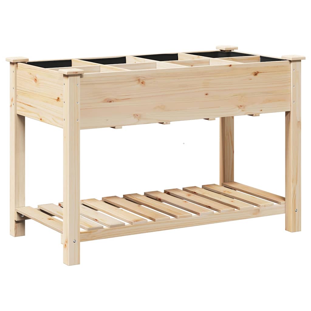 Sodo vazonas Smėlio 115 x 59 x 76,5 cm Kietasis pušinis medis