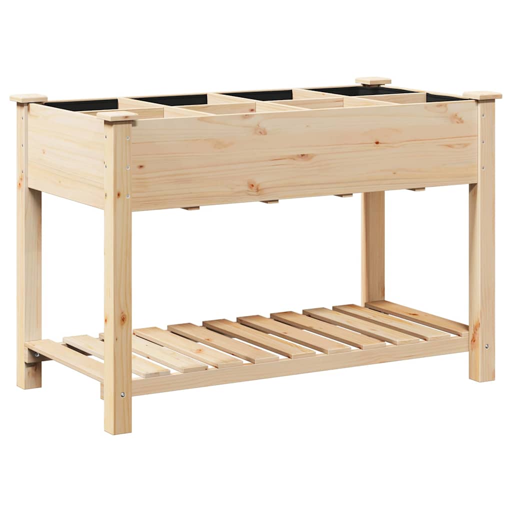 Sodo vazonas Smėlio 115 x 59 x 76,5 cm Kietasis pušinis medis