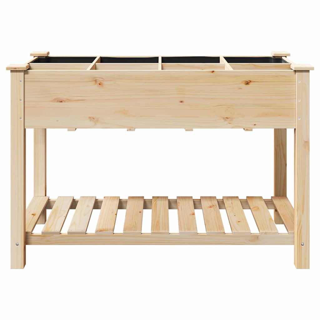 Sodo vazonas Smėlio 115 x 59 x 76,5 cm Kietasis pušinis medis