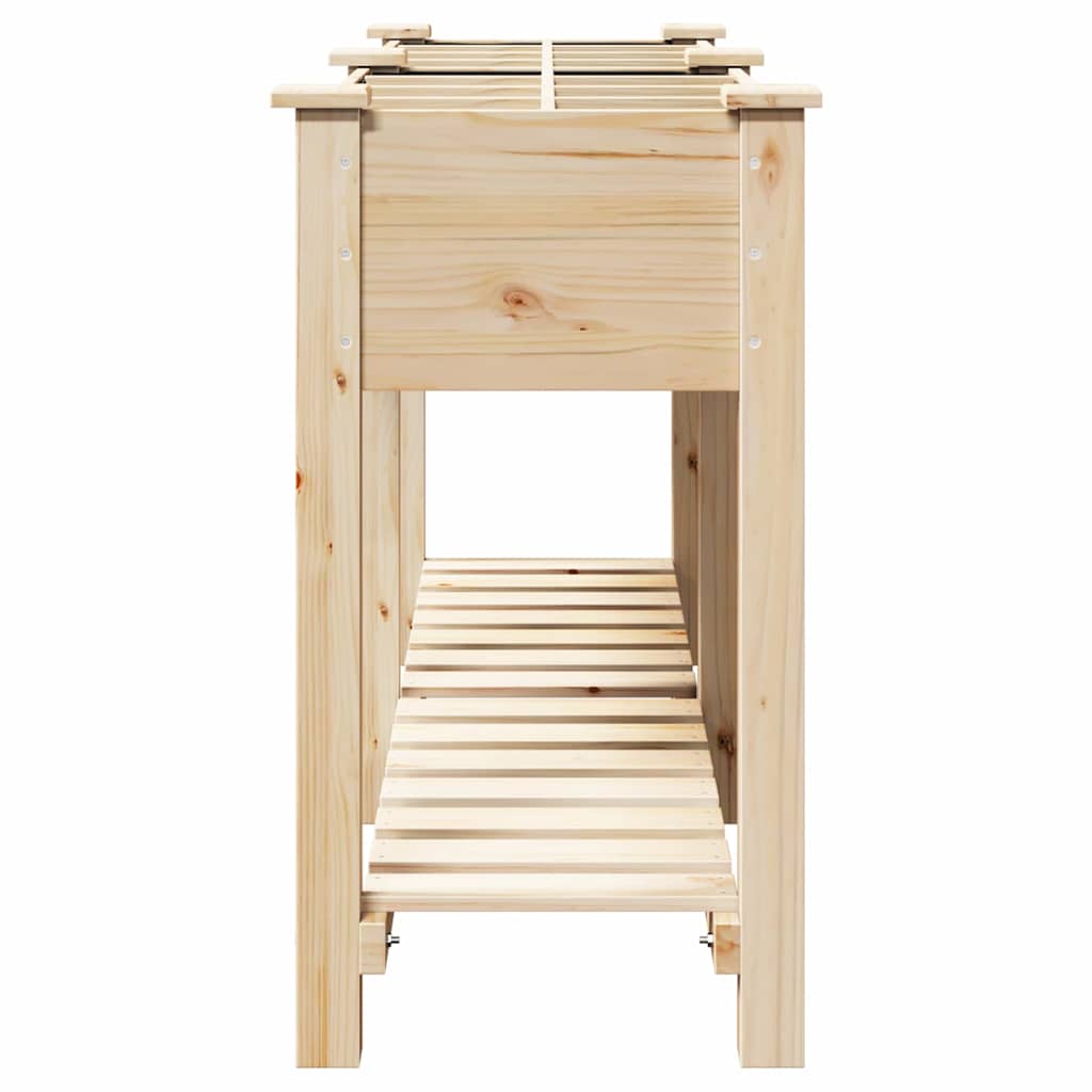 Sodo vazonas Smėlio 161,5 x 45 x 76,5 cm Kietasis pušinis medis