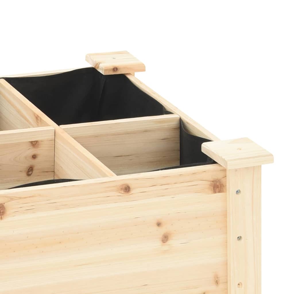 Sodo vazonas Smėlio 203,5 x 53 x 76,5 cm Kietasis pušinis medis
