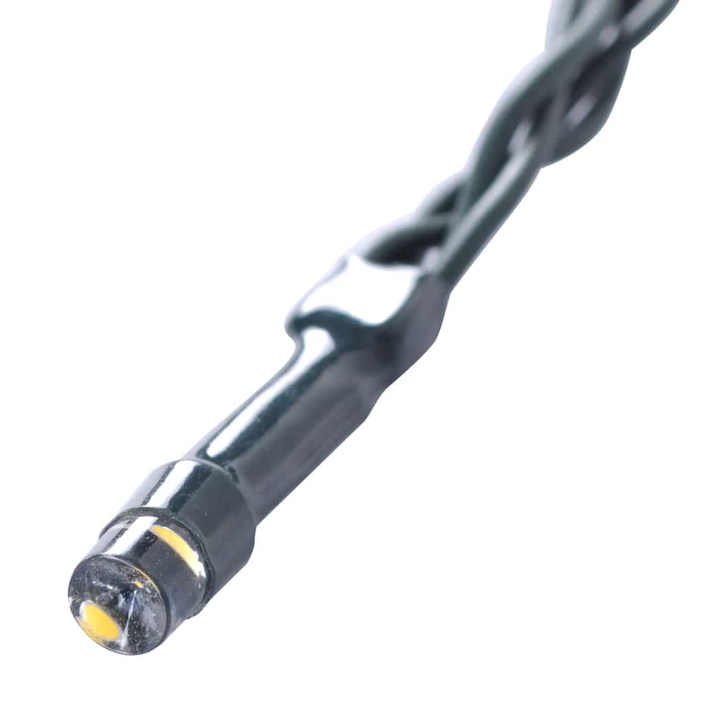 Dirbtiniai buksmedžio krūmai su LED lemputėmis 2vnt. žalia 52cm